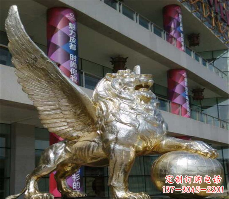 甘肃不锈钢狮子雕塑象征力量与美