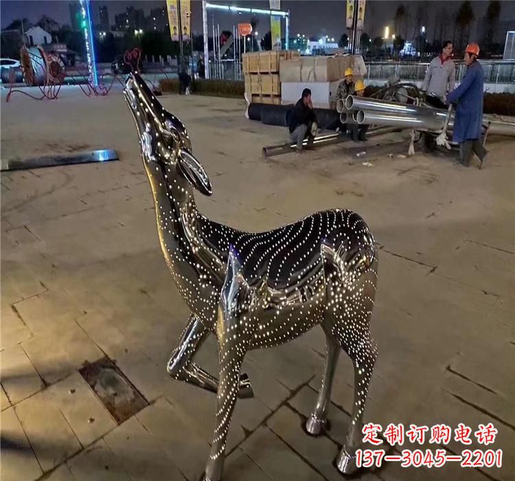 甘肃时尚优雅的不锈钢小鹿雕塑