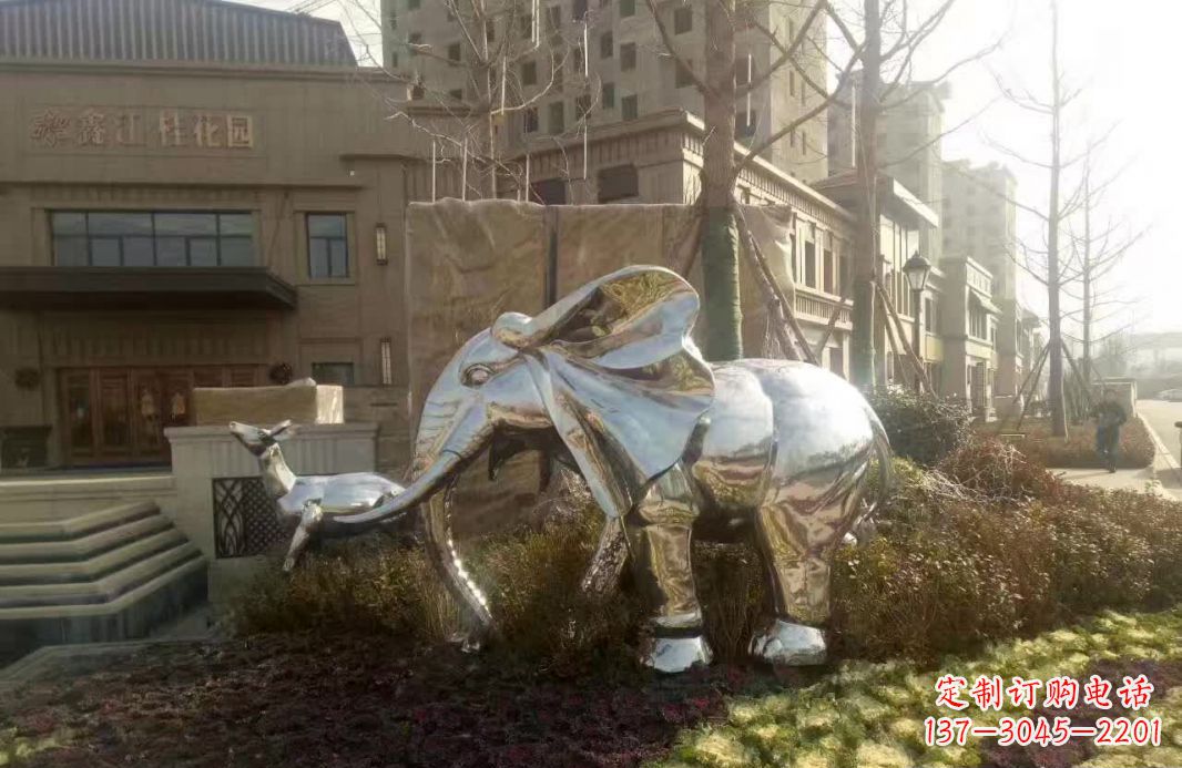 甘肃不锈钢大象雕塑——美轮美奂的艺术精品