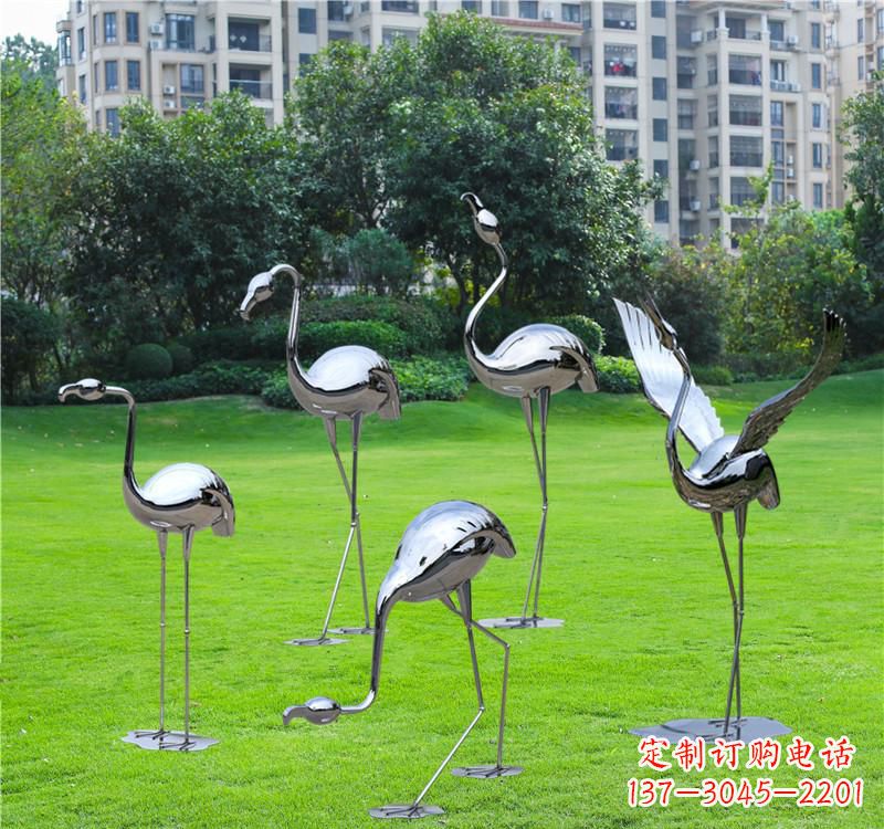 甘肃不锈钢仙鹤雕塑——传承中华文化精髓