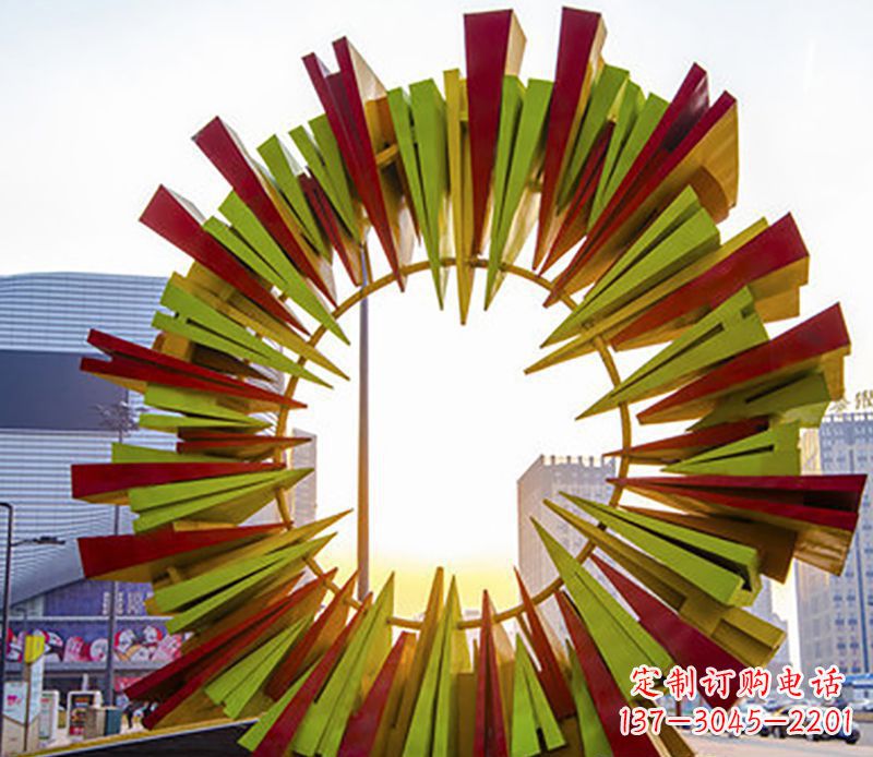 甘肃绚烂太阳，精美不锈钢太阳花雕塑