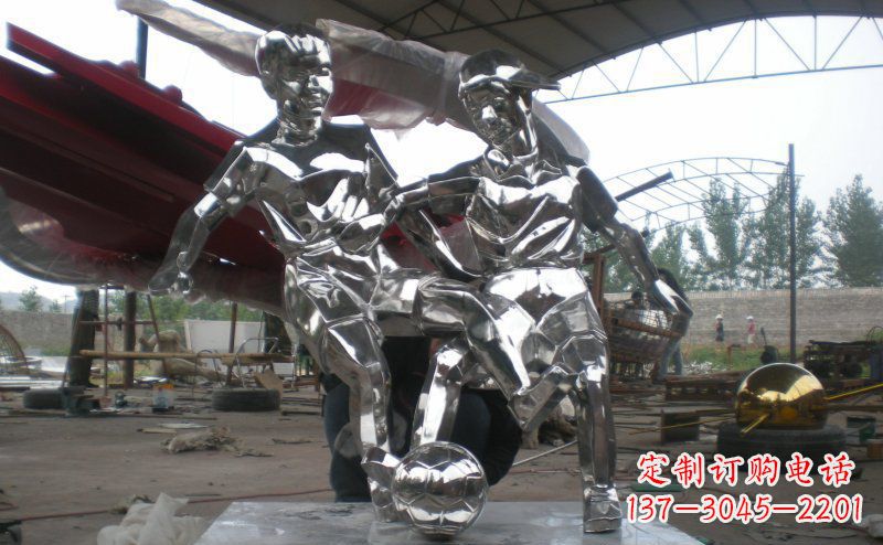 甘肃不锈钢足球雕塑