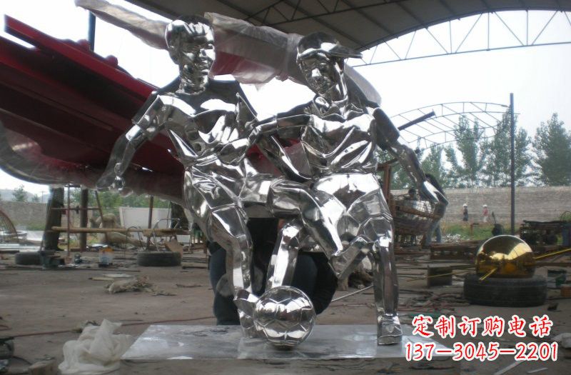 甘肃不锈钢足球雕塑精美的艺术品