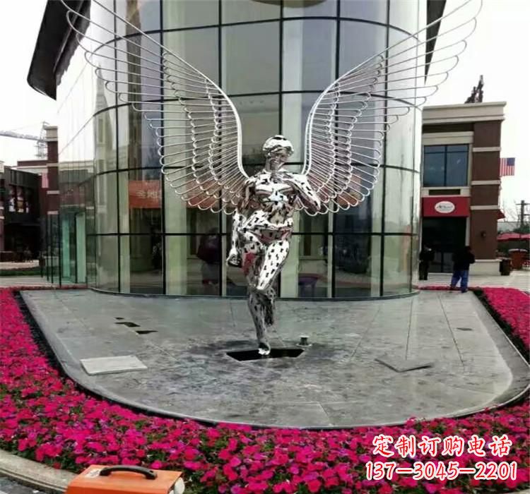 甘肃不锈钢天使雕塑传递着爱的美丽