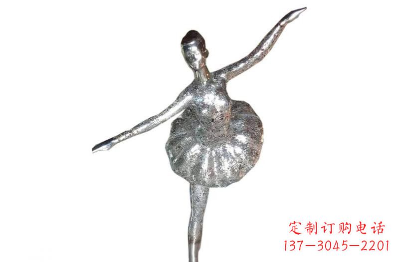 甘肃不锈钢跳芭蕾的女孩雕塑