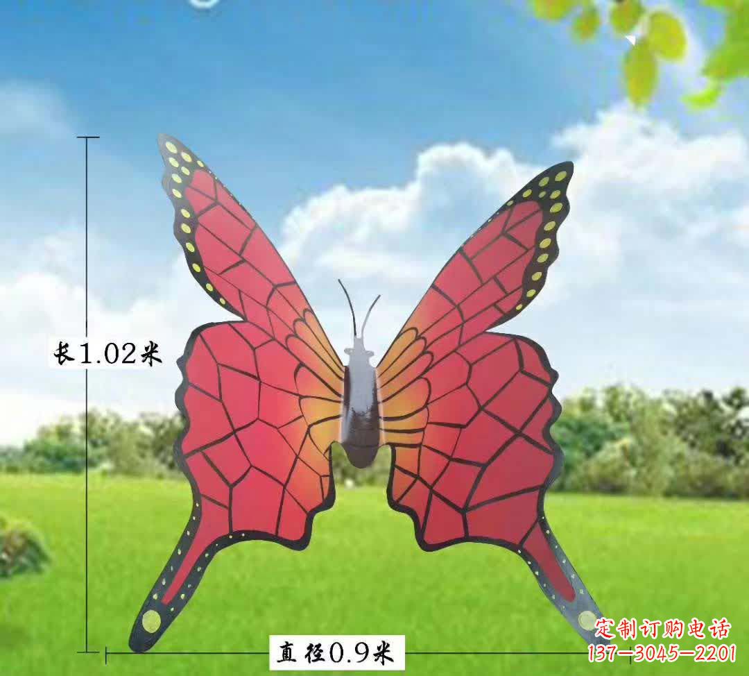 甘肃不锈钢铁艺蝴蝶雕塑
