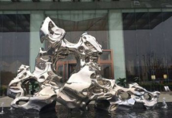 甘肃精美太湖石雕塑，不锈钢企业的杰作