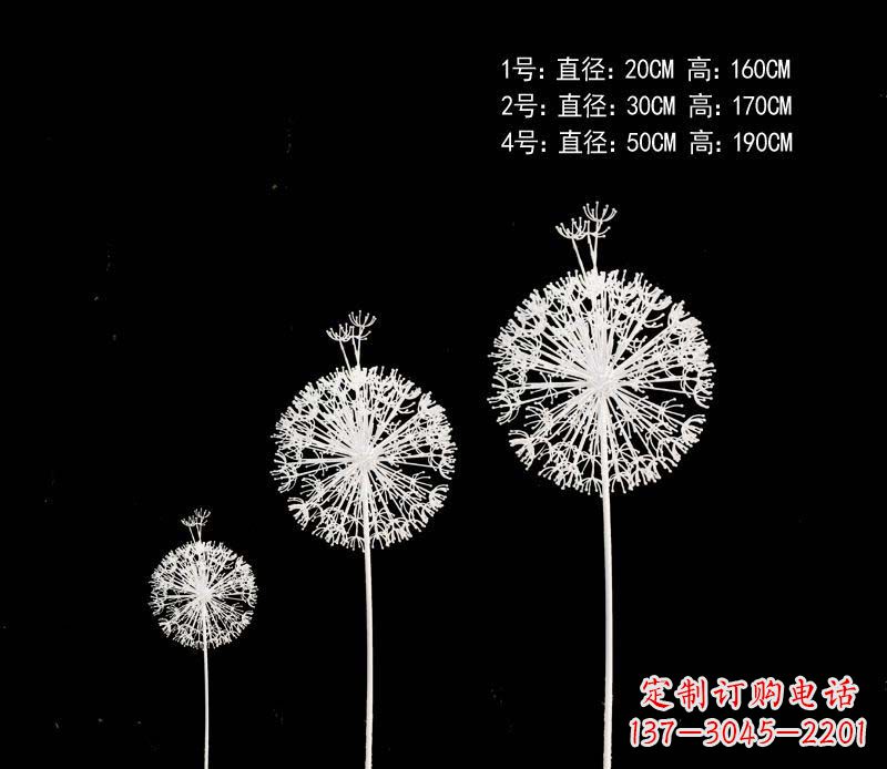 甘肃精美不锈钢铁艺蒲公英雕塑
