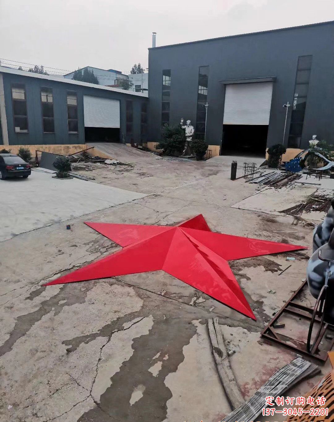 甘肃五角星的魅力不锈钢景观雕塑