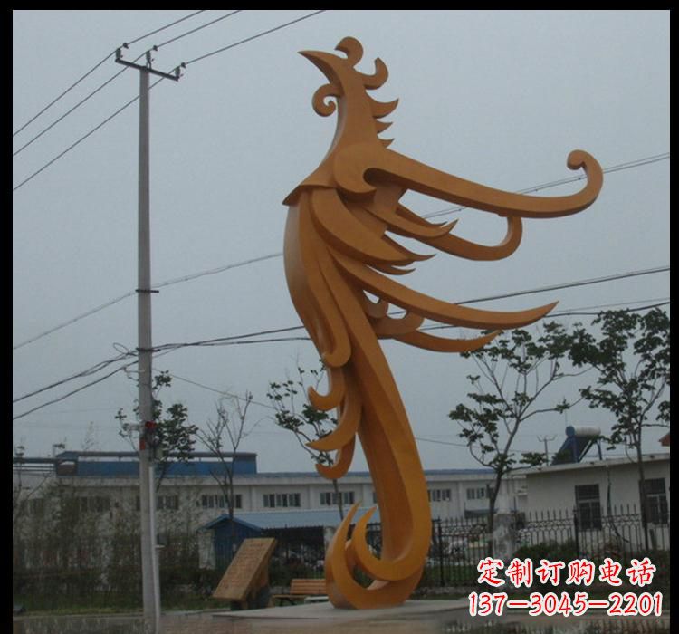 甘肃不锈钢凤凰雕塑抽象艺术的精美杰作