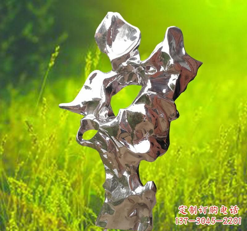 甘肃太湖石雕塑精致的不锈钢艺术