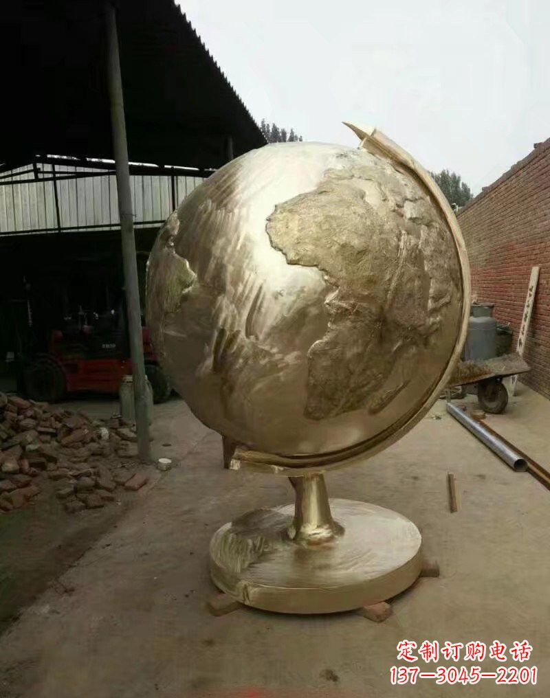 甘肃不锈钢地球仪雕塑象征地球家园