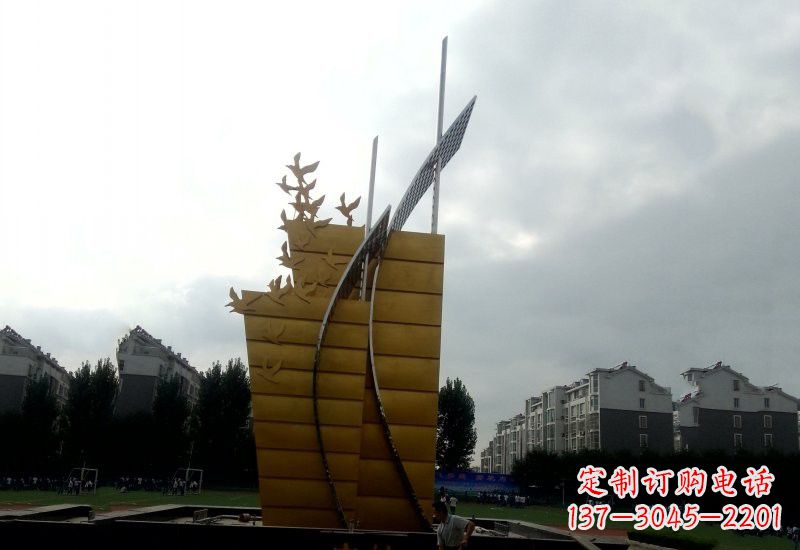 甘肃不锈钢校园帆船雕塑引领新时代