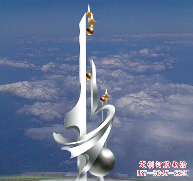甘肃不锈钢校园书本雕塑传承知识文化