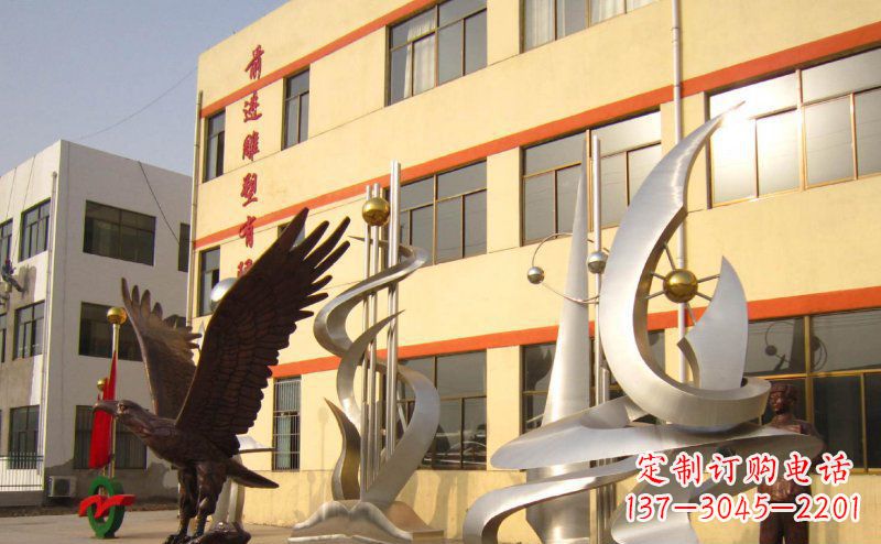甘肃不锈钢雄鹰雕塑