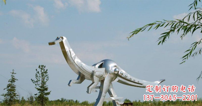 甘肃不锈钢鸭嘴龙雕塑传递自然之美