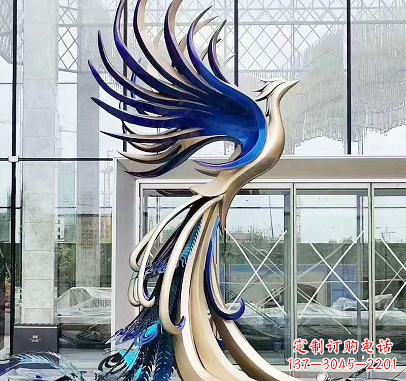 甘肃不锈钢艺术凤凰雕塑——璀璨夺目的艺术之美