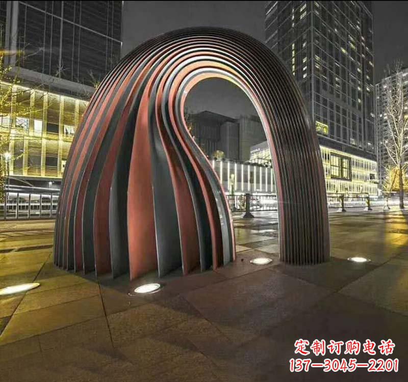甘肃不锈钢异形拱门雕塑精致古典风格