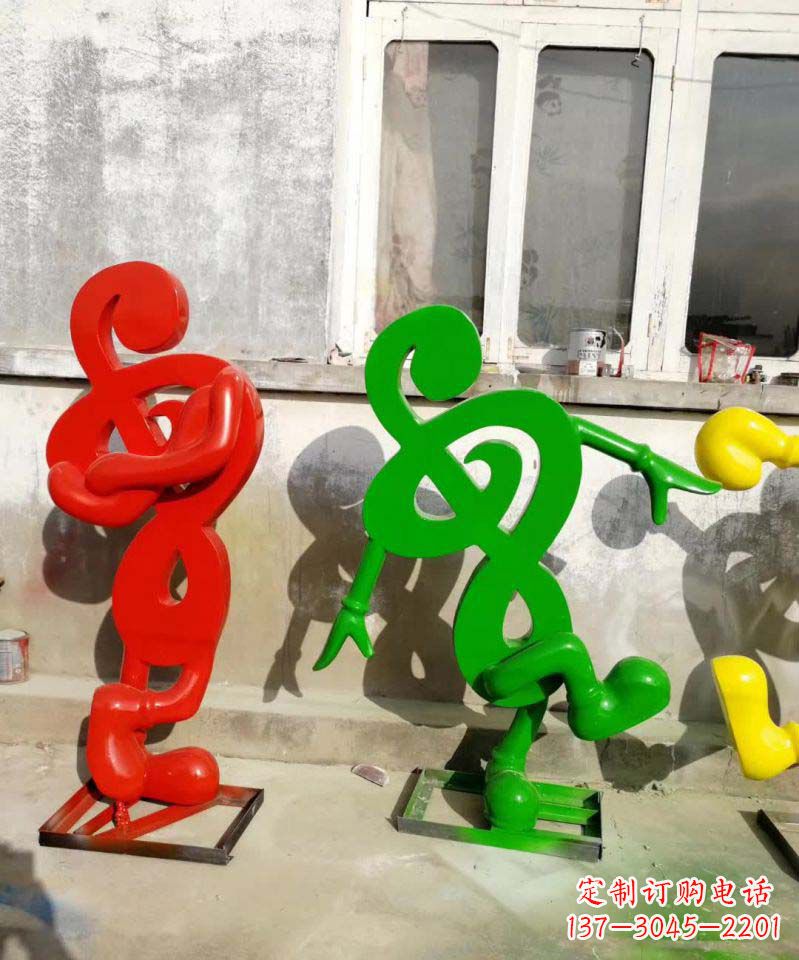甘肃美妙音乐不锈钢音符雕塑