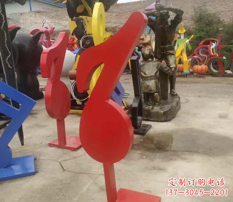 甘肃不锈钢音符雕塑悠扬的音乐美学