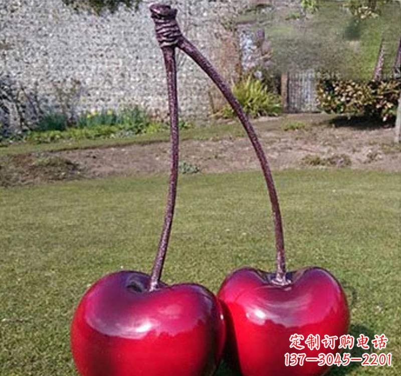 甘肃不锈钢樱桃雕塑传承美好记忆