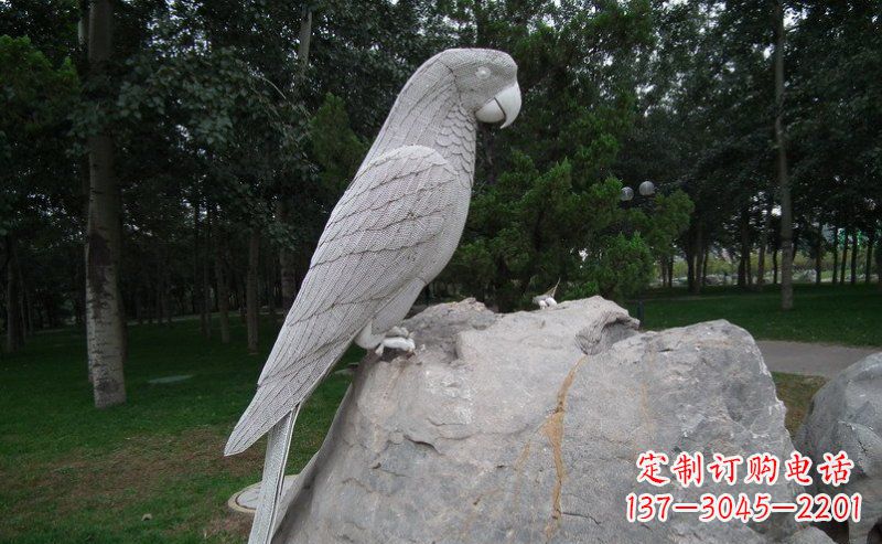 甘肃不锈钢鹦鹉精美的雕塑艺术