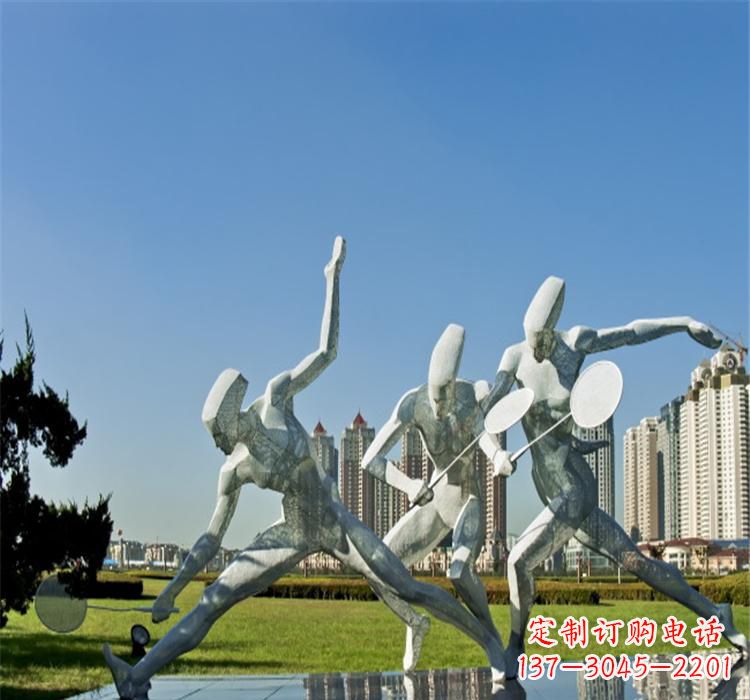 甘肃不锈钢羽毛球雕塑——拓展你的园林视野