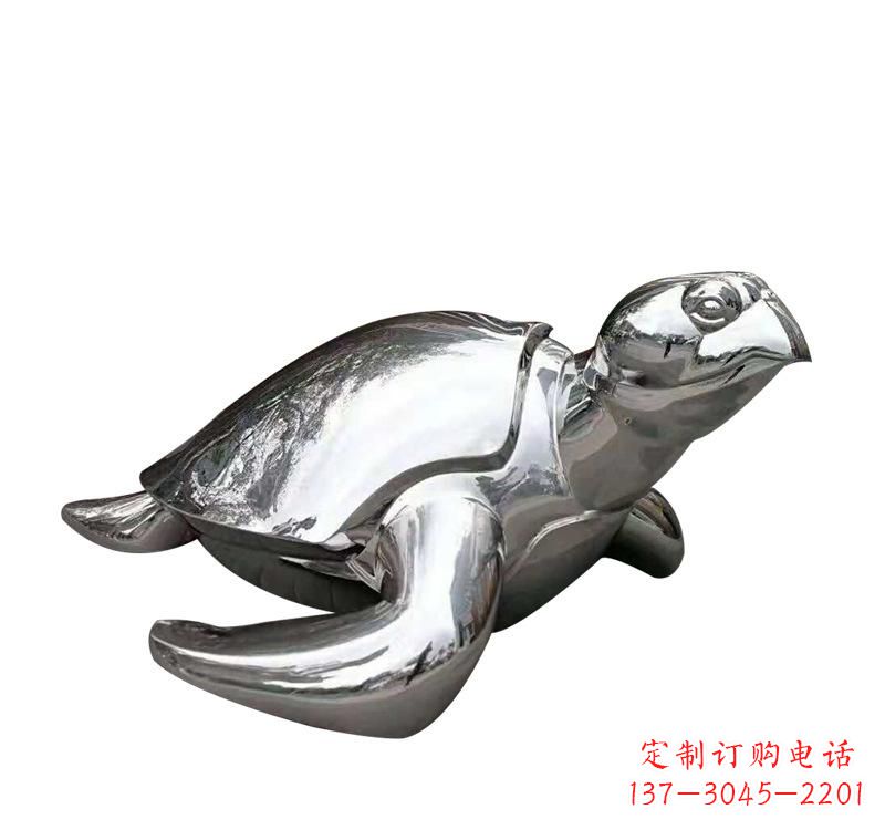 甘肃不锈钢海龟雕塑象征着长寿和坚强