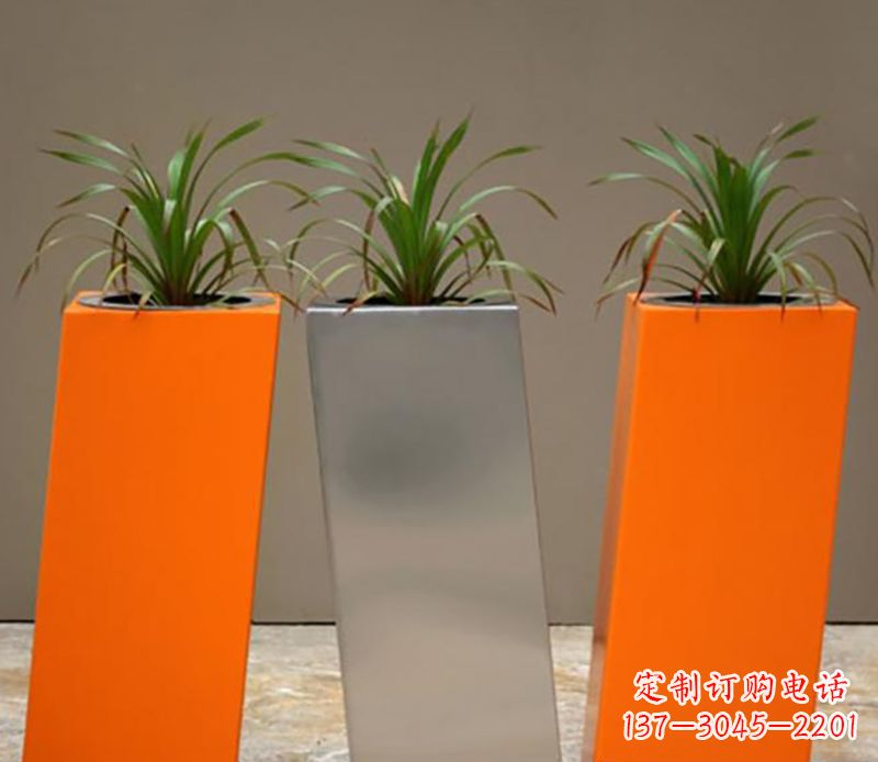 甘肃不锈钢花盆雕塑一种全新的视觉体验
