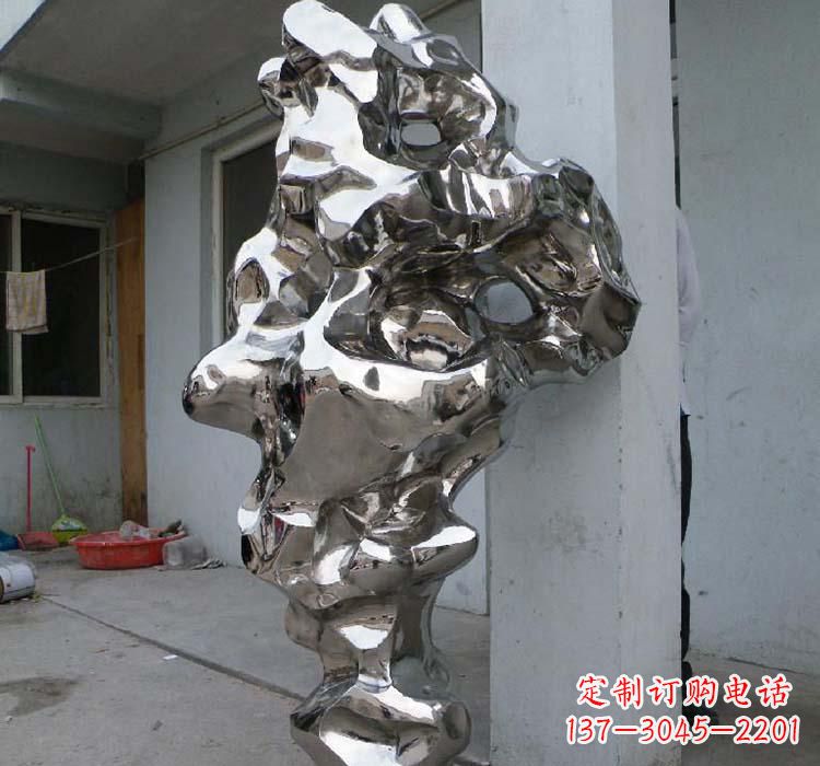 甘肃太湖石雕塑精美绝伦的不锈钢园林景观
