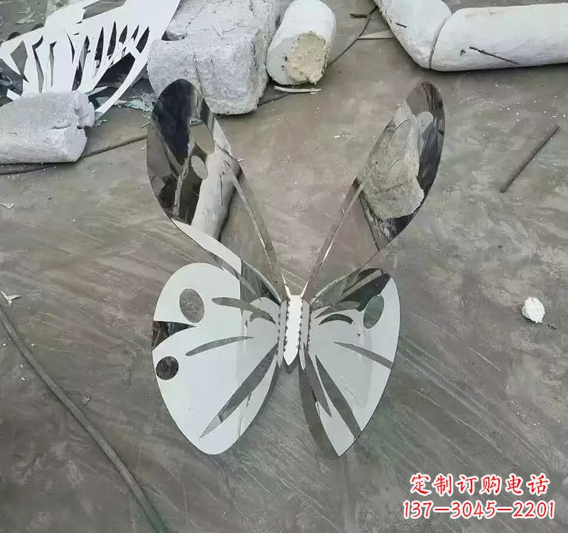 甘肃不锈钢园林蝴蝶雕塑精美的艺术之作