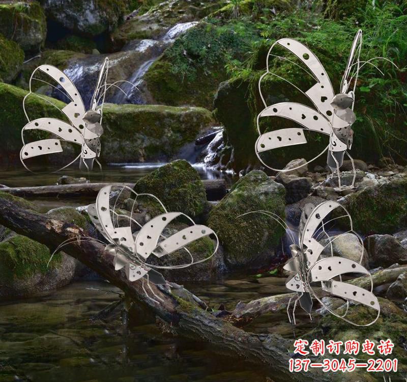 甘肃不锈钢园林艺术镂空蝴蝶雕塑——绽放自然之美