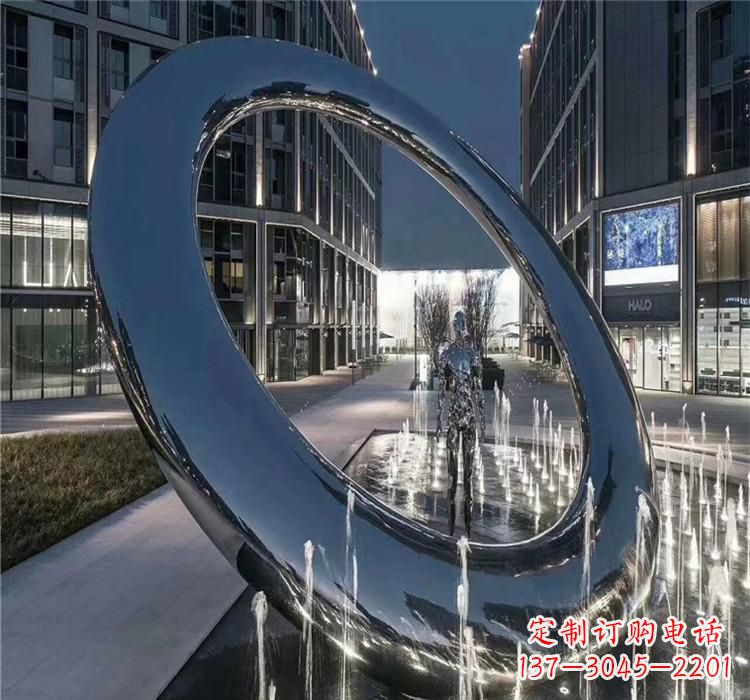 甘肃圆环景观雕塑令人惊叹的视觉奇观