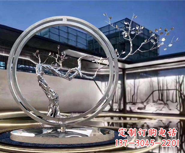 甘肃不锈钢圆环景观雕塑给城市带来活力与美感