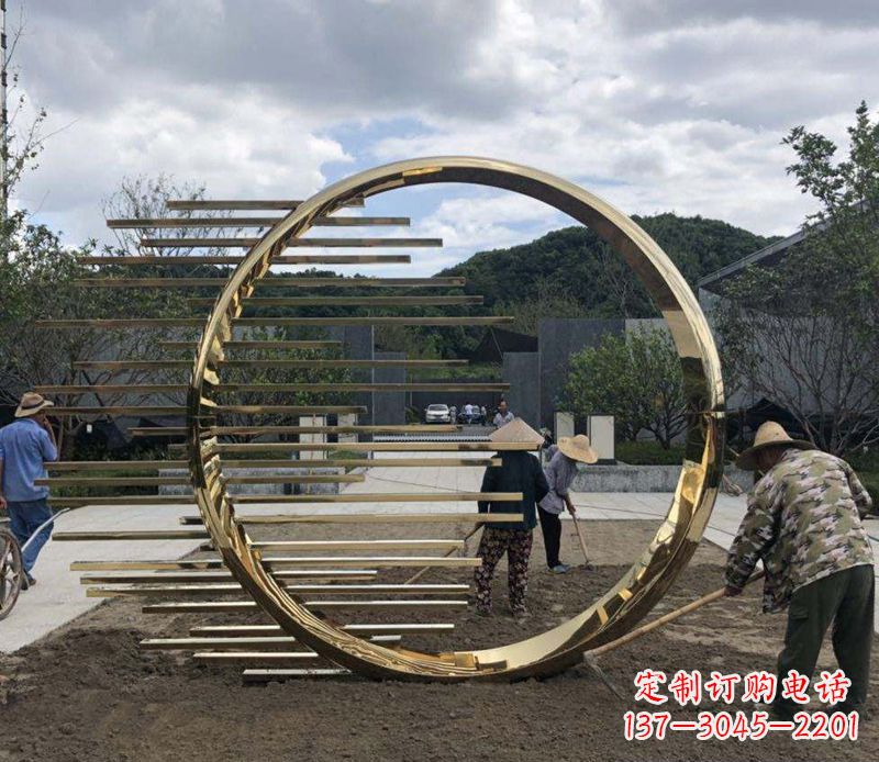 甘肃不锈钢圆环艺术雕塑——极致精湛的艺术美学