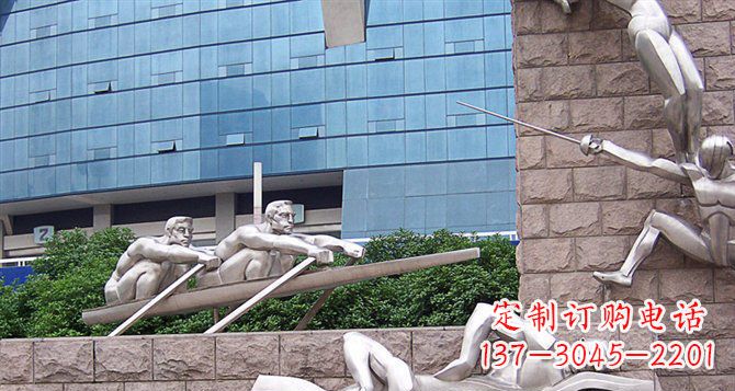 甘肃不锈钢运动员雕塑——震撼的街头景观