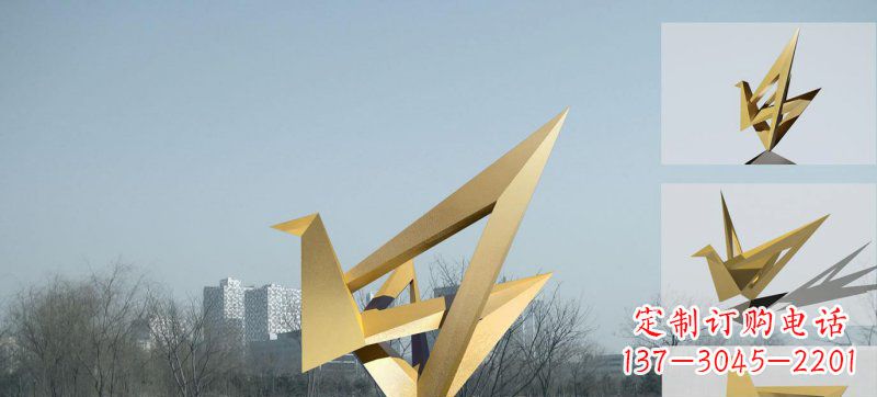 甘肃不锈钢仙鹤雕塑灵动的艺术符号