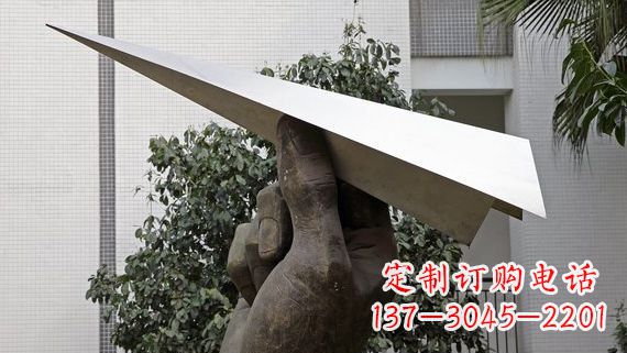 甘肃不锈钢纸飞机雕塑令人惊叹的艺术绝活