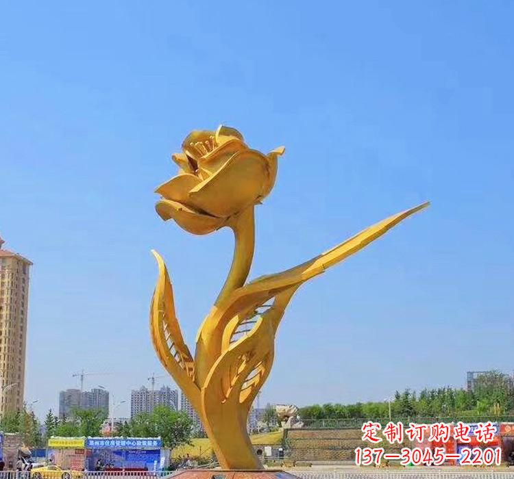 甘肃精美不锈钢紫荆花雕塑