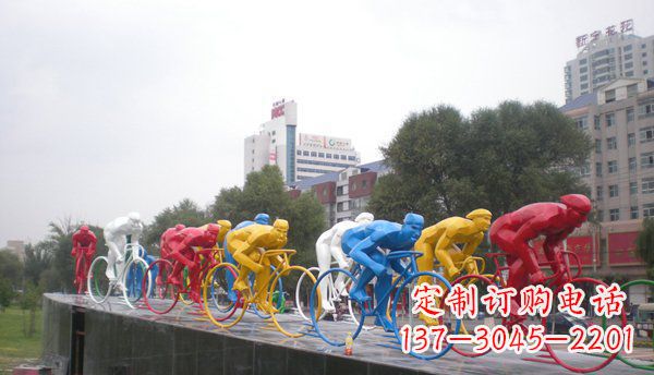 甘肃不锈钢自行车雕塑激情与美感的结合