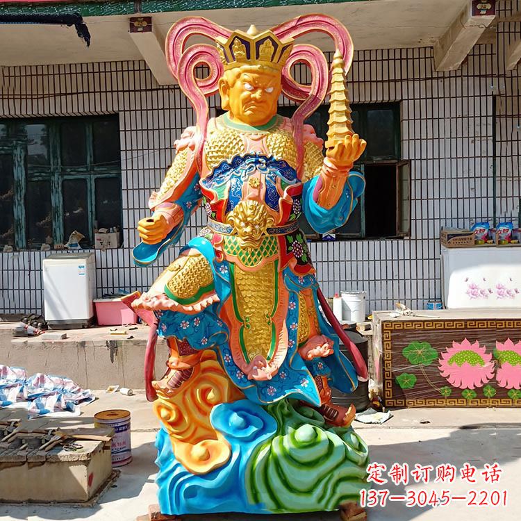 甘肃玻璃钢托塔天王雕塑