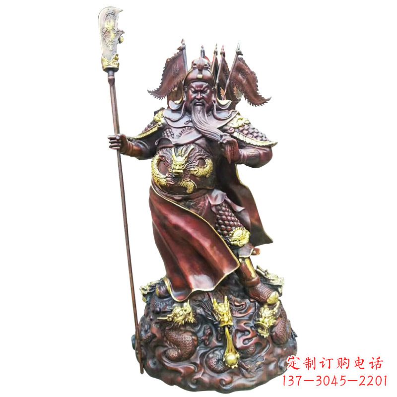 甘肃铸造工艺精美的关公像