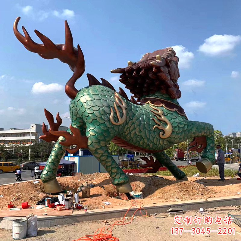 甘肃麒麟雕塑——美丽传说的象征