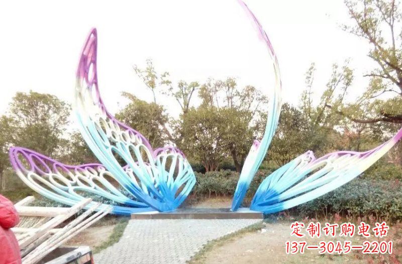甘肃彩色不锈钢蝴蝶雕塑