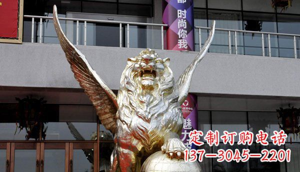 甘肃铜雕狮子西洋狮子的精美雕塑