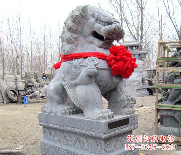 甘肃雄壮狮子石雕——欢迎来到宁波