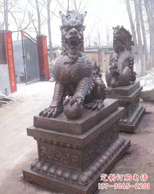 甘肃麒麟雕塑古老而又神秘