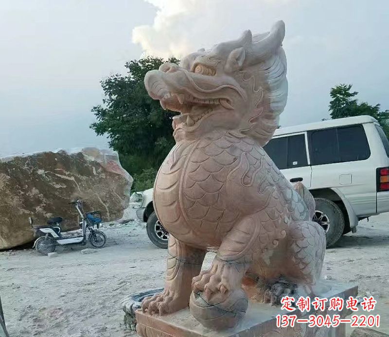 甘肃麒麟雕塑象征传统文化的精灵