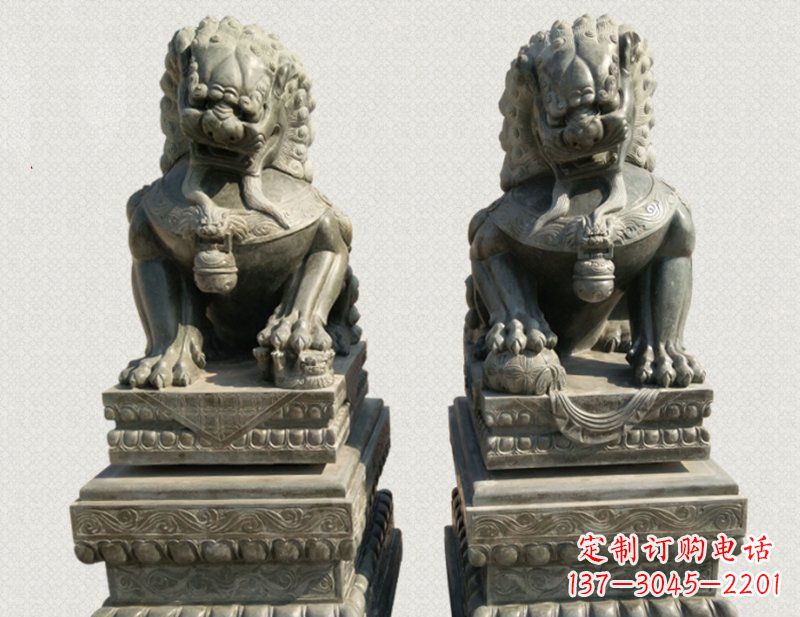 甘肃狮子雕塑象征王者风范