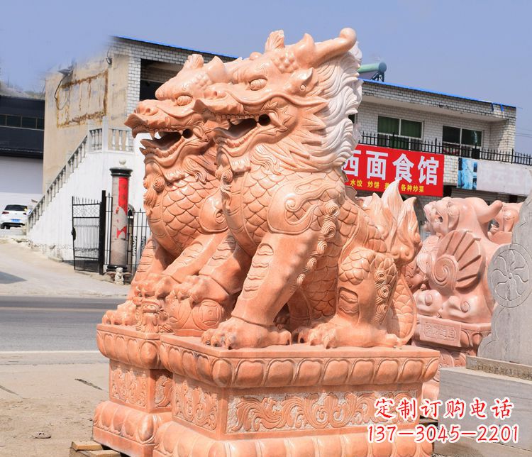 甘肃传说中的麒麟雕塑